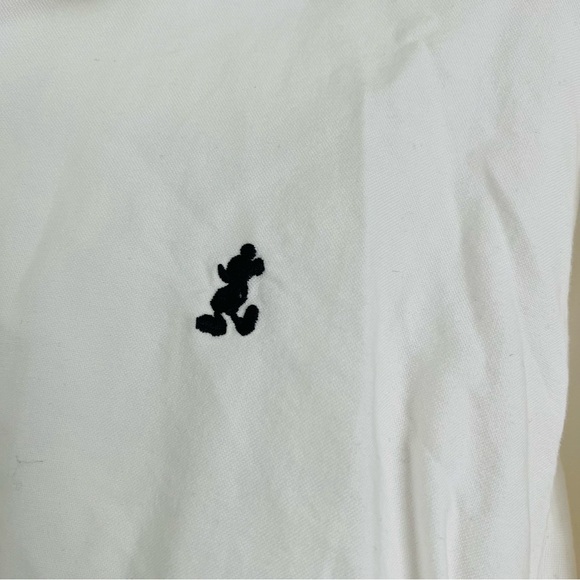 Disney Men's White Mickey Button Up Shirt Size Large - Picture 3 of 6